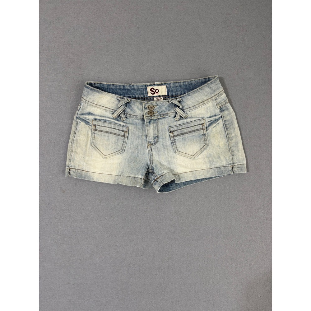 Mini Denim‎ Shorts Y2K Indie Sleaze McBling Coastal Cowgirl Festival Boho Size 7